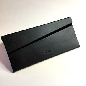 CHRISTIAN DIOR SUNGLASSES GLASSES CASE BLACK WITH CLEANING CLOTH NEW
